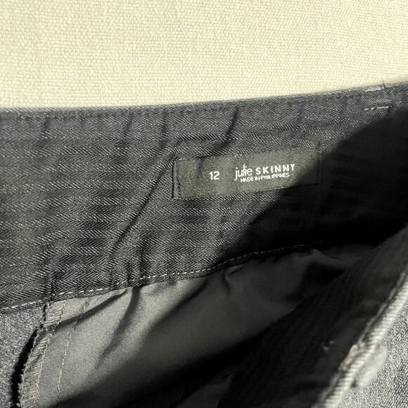 Ann Taylor LOFT Julie Skinny Ankle Pants Grey Workwear Stretch Trousers- Size 12 - Picture 6 of 10